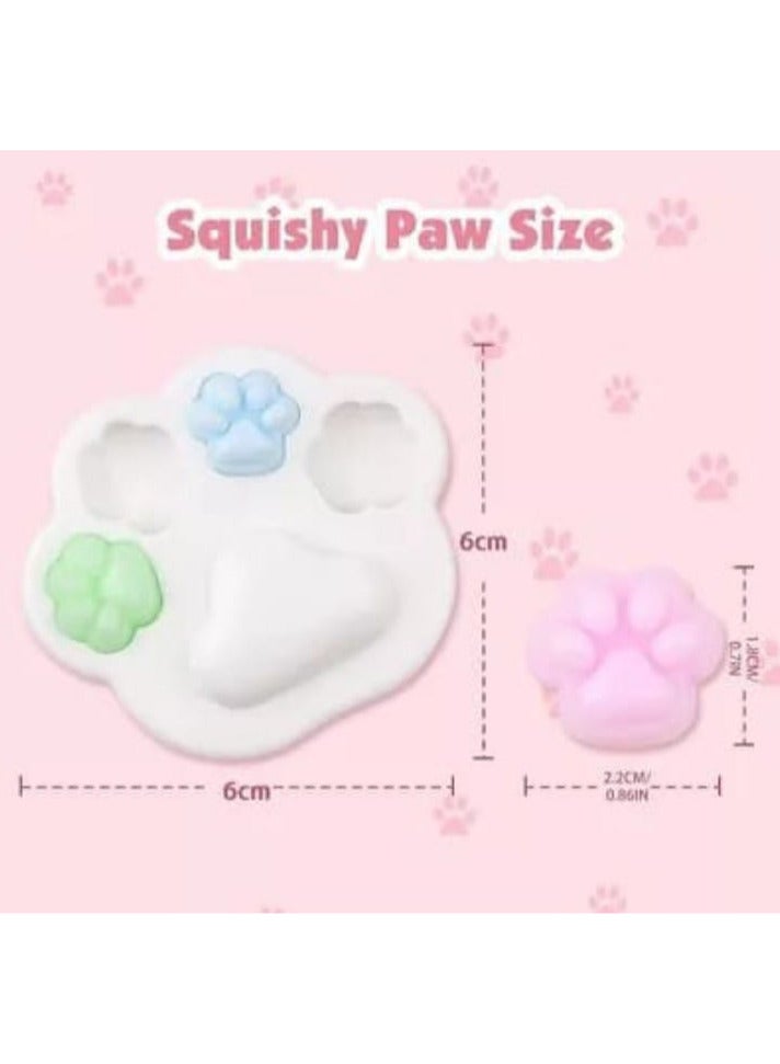 Cute Soft Cat Paw Squeeze Toys,Squishy Cat Paw Squeeze Toys,Fluffy Sensory Toys, Ultra Soft Cute Funny Novelty Things Suitable for Kids "white" - Image 3